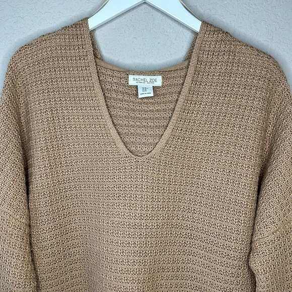 Rachel Zoe V-Neck Hoodie Sweater Size Medium - Picture 2 of 11